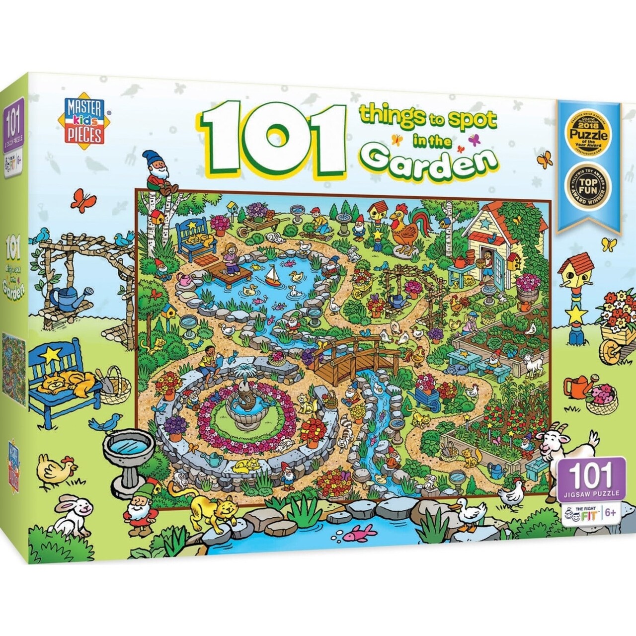 101 Things To Spot In The Garden Jigsaw Puzzle 101 Pieces 19X14 Inches Ages 6+